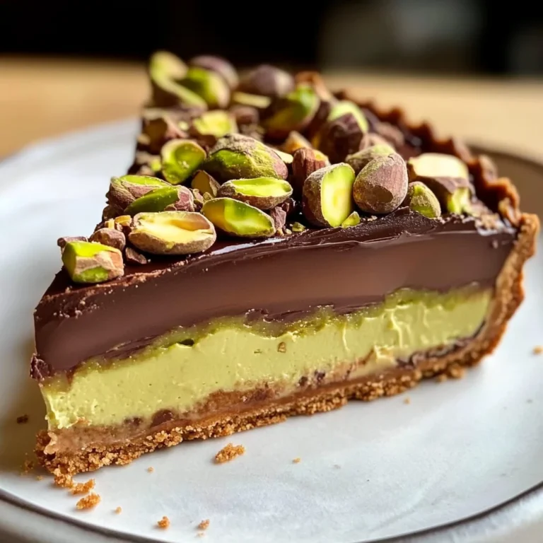 Chocolate Pistachio Ganache Tart Recipe