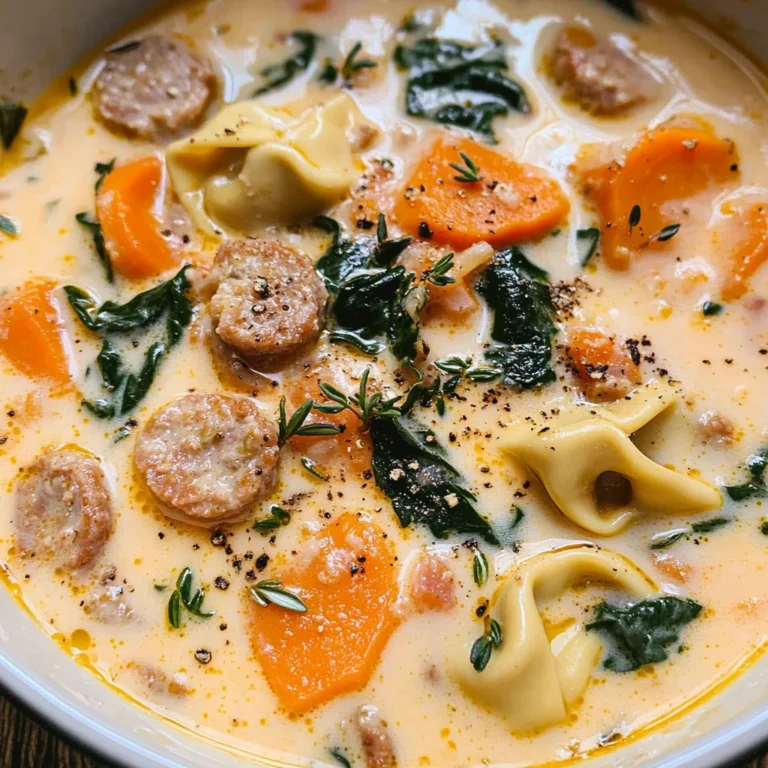 Creamy Sausage Tortellini Soup