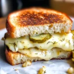 Crispy Dill Pickle Grilled Cheese Sandwich - theamazingfood