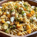 Fall Pasta Salad with Butternut Squash and Brussels