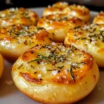Golden Crust Garlic Rosemary Focaccia Muffins