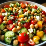 Mediterranean Chickpea Salad with Lemon Vinaigrette: The Best Summer Dish