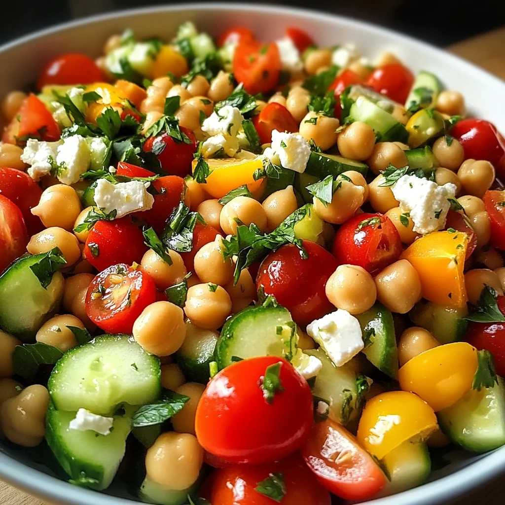Mediterranean Chickpea Salad with Lemon Vinaigrette: The Best Summer Dish