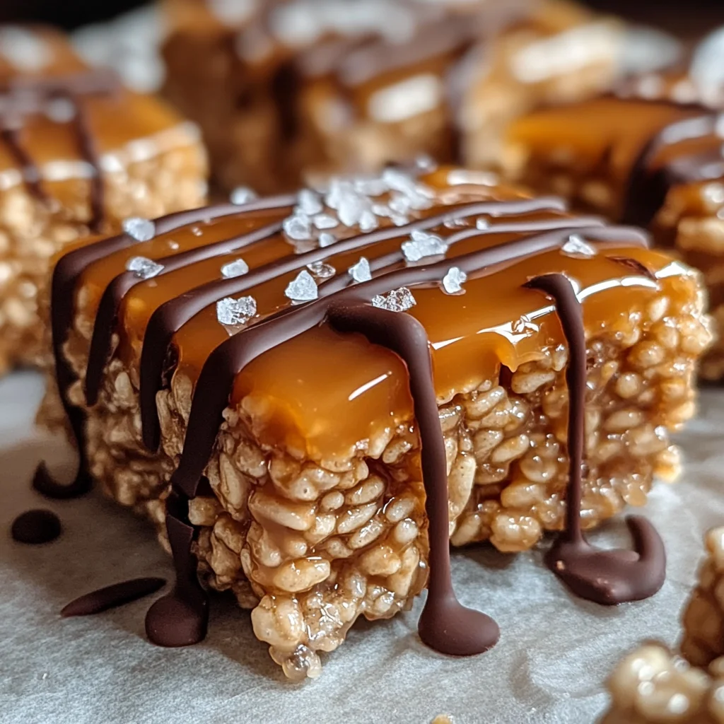 Salted Caramel Rice Krispie Treats: A Sweet & Salty Indulgence