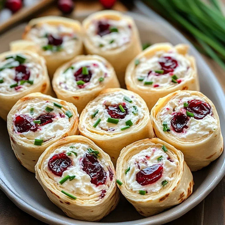 Savory Christmas Cranberry Roll Ups