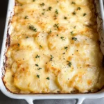 Scalloped Potatoes with Caramelized Onions and Gruyere