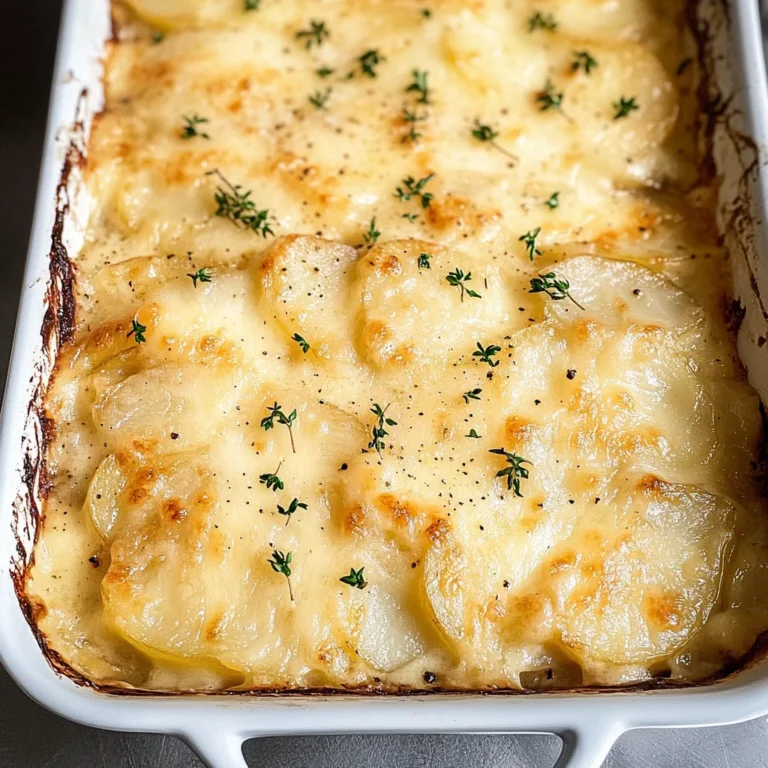 Scalloped Potatoes with Caramelized Onions and Gruyere