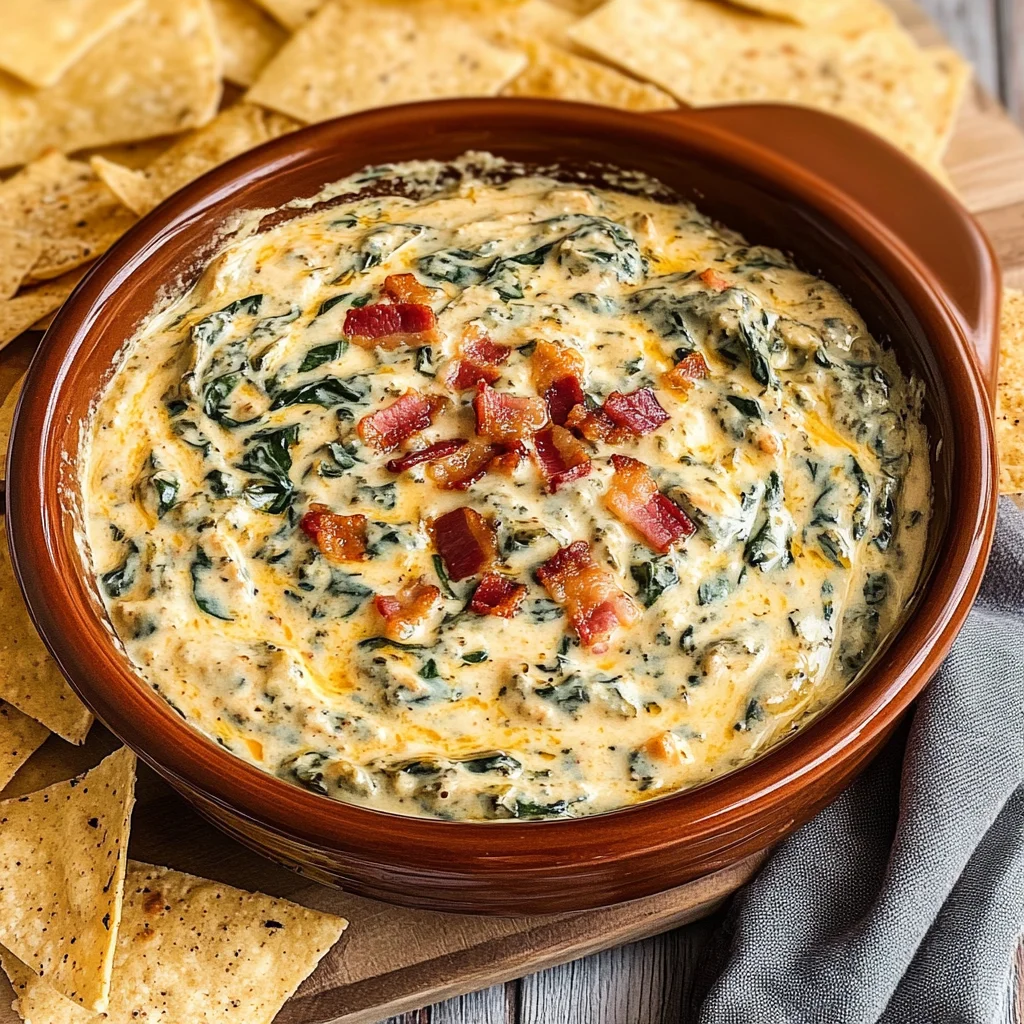 Slow Cooker Queso Spinach Dip