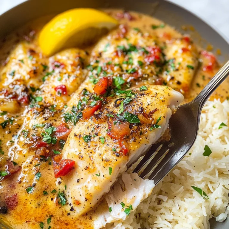 Tilapia in Roasted Pepper Sauce