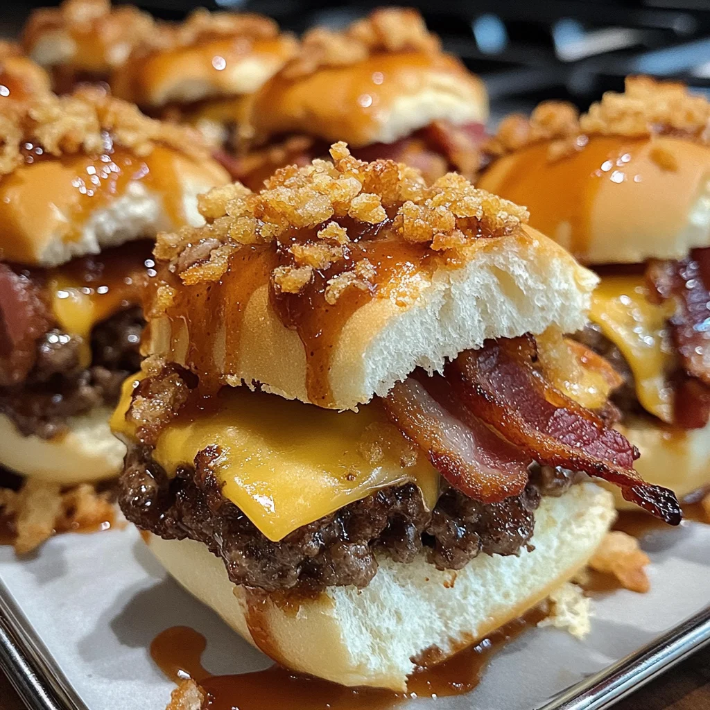 BBQ Cheeseburger Sliders Easy