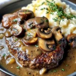 Bobby Flay Salisbury Steak with Mushroom Gravy