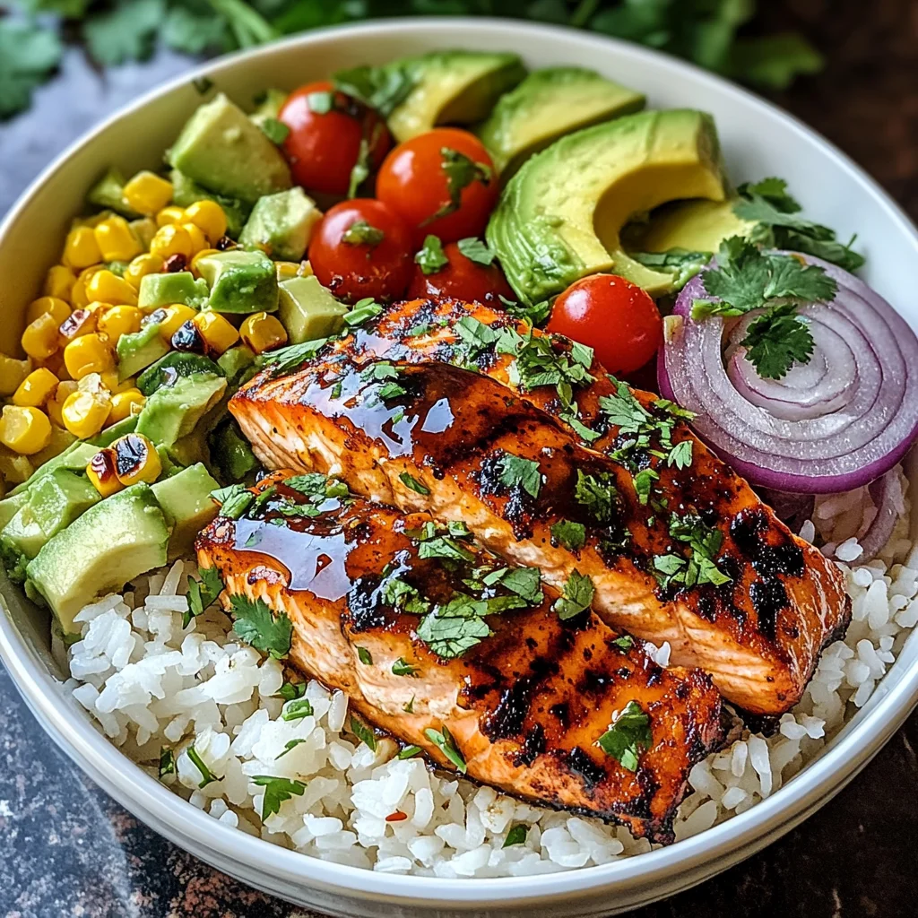 Chipotle Honey Salmon Bowls