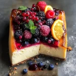 Citrus Berry Burnt Cheesecake