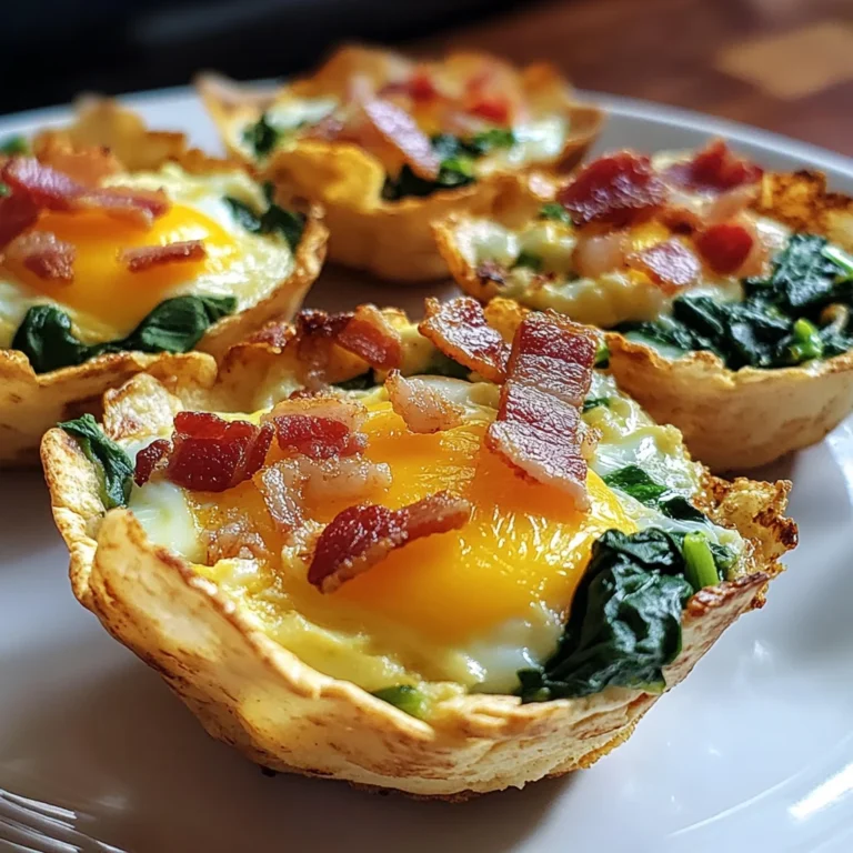 Egg bite cups with spinach bacon