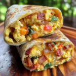 Fluffy Bacon & Egg Breakfast Burritos
