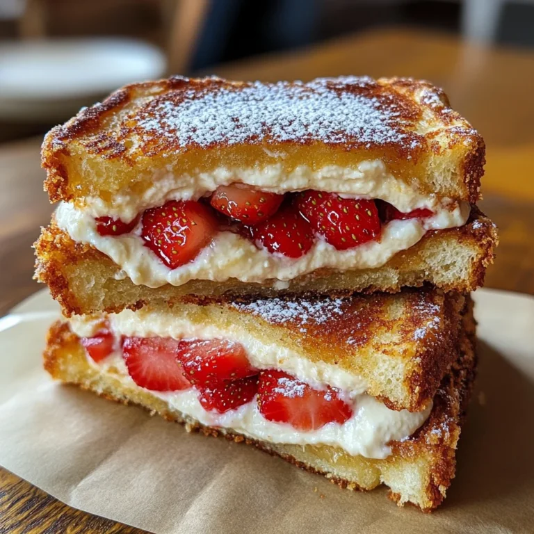 Fried Strawberry Cheesecake Sandwiches