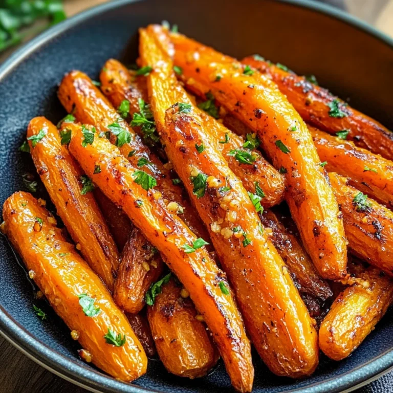 Honey Garlic Butter Roasted Carrots