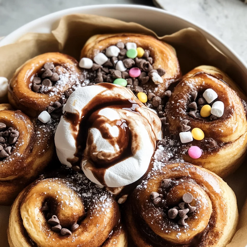 Hot Chocolate Marshmallow Cinnamon Rolls