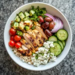 Mediterranean Chicken and Rice Bowl