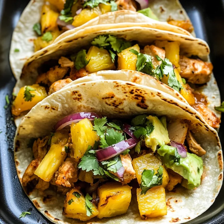 One-Pan Chicken and Pineapple Tacos