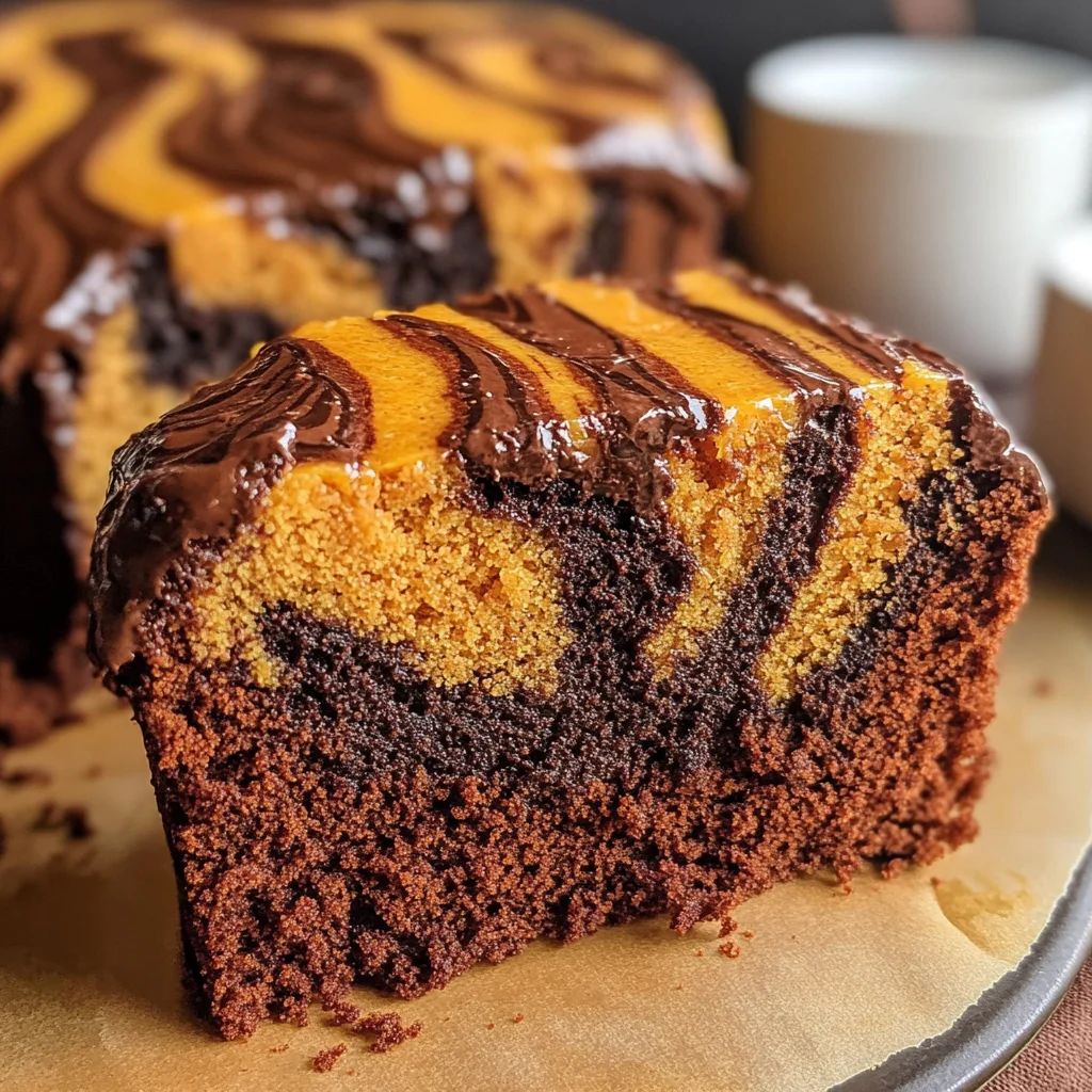 Pumpkin Marble Cake (vegan)