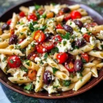 Authentic Mediterranean Greek Pasta with Feta