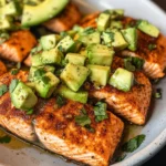 Baked Cajun Salmon with Avocado