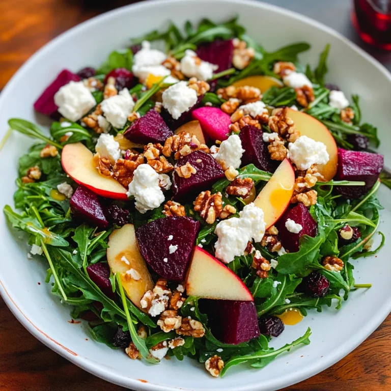 Beet and Goat Cheese Arugula Salad