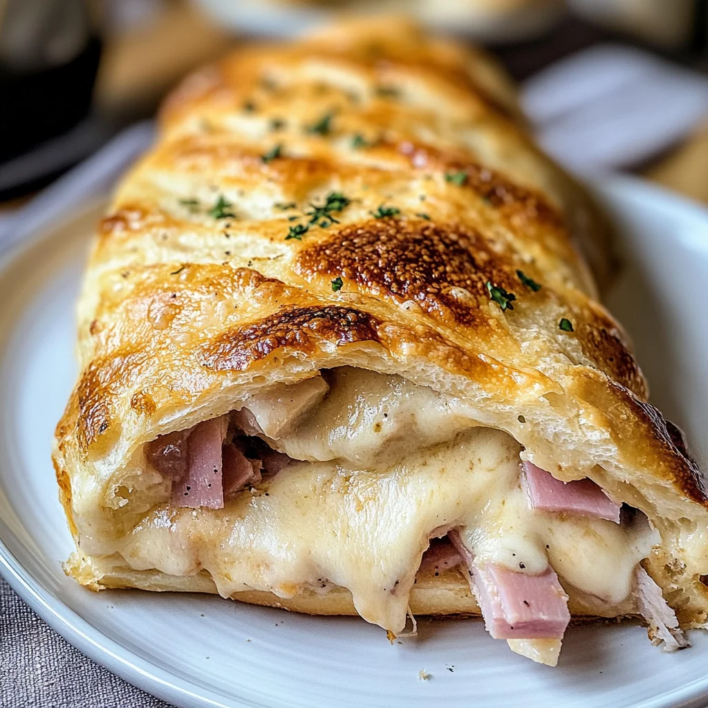 Chicken Cordon Bleu Stromboli