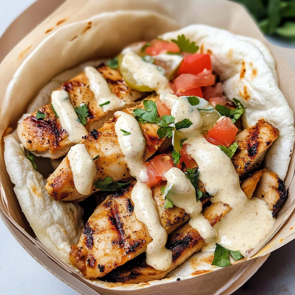 Chicken Shawarma with Creamy Garlic Sauce