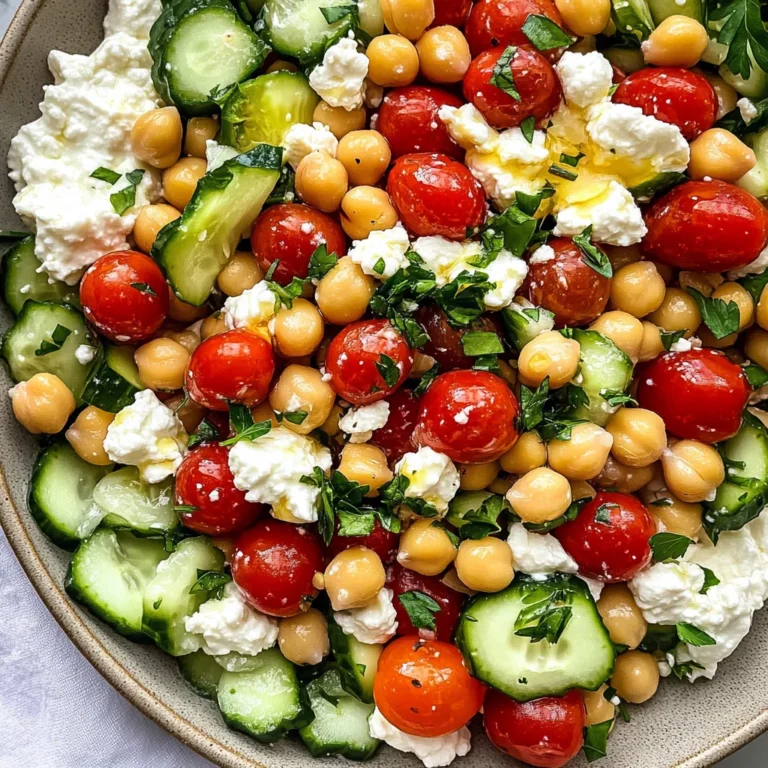 Cottage Cheese and Chickpeas Salad