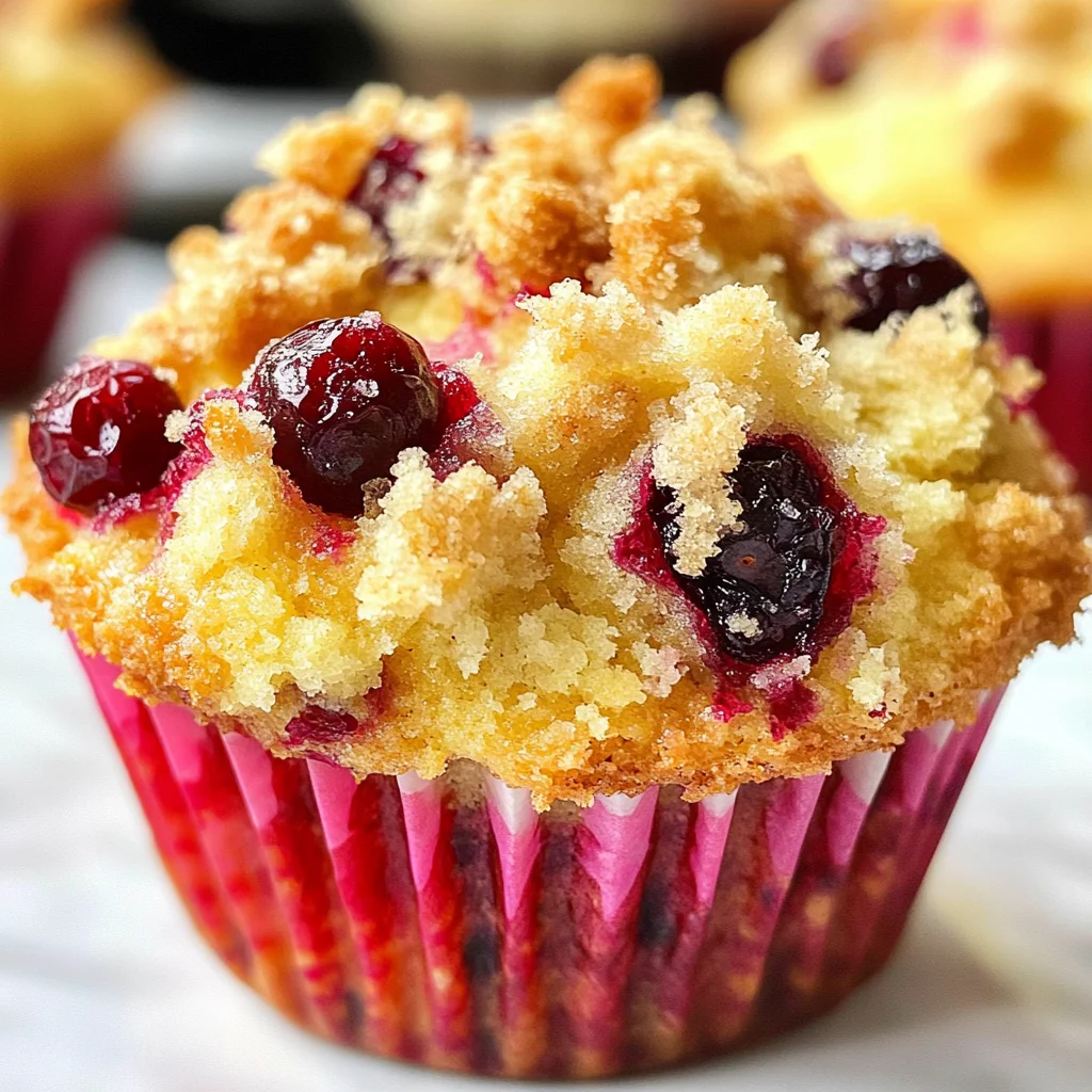 Cranberry Orange Muffins with Streusel Topping