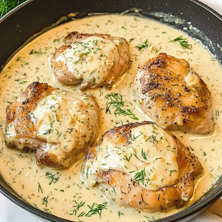 Creamy Oven Baked Chicken Thighs