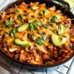 Crockpot Chicken Enchiladas Casserole