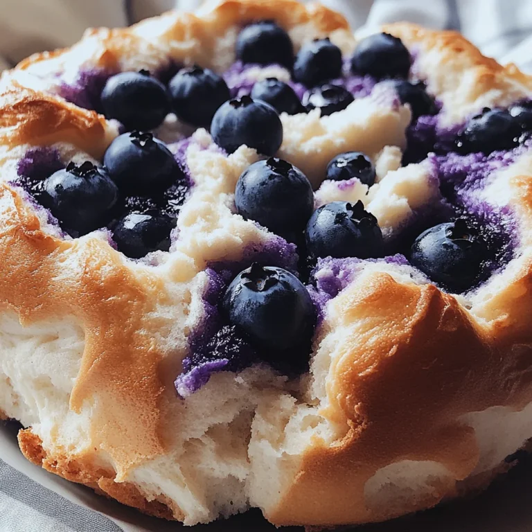 Fluffy Cottage Cheese Blueberry Cloud Bread