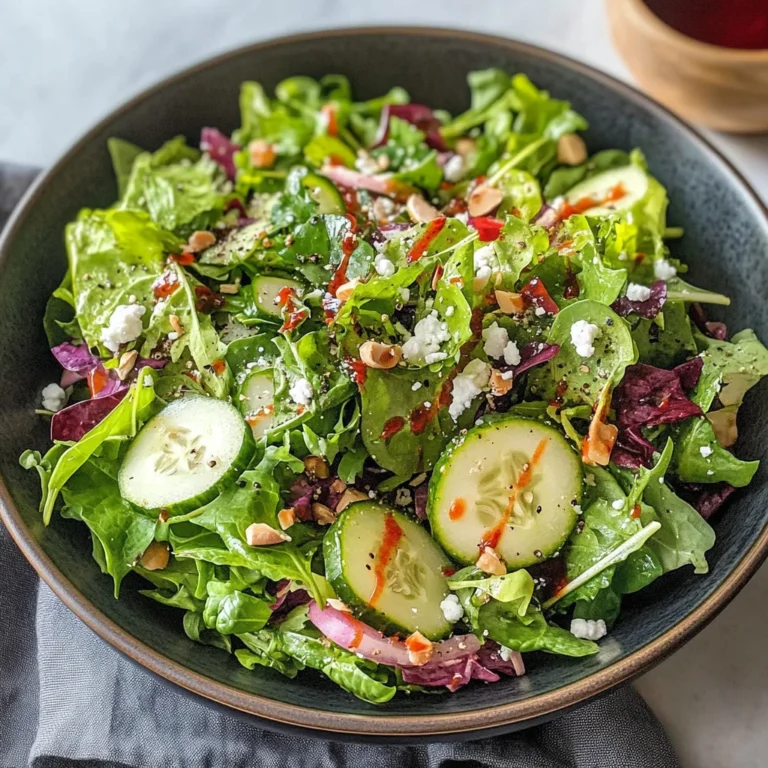 Fresh Mixed Greens Side Salad (for Steak, Pasta, & More!)
