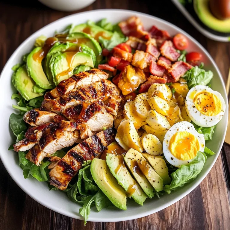 Grilled Chicken Cobb Salad with Honey Dijon {Paleo, Whole30 Option}