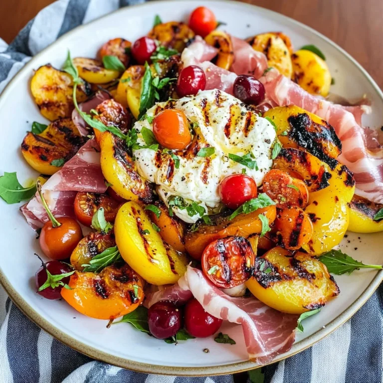 Grilled Nectarine Burrata Prosciutto Salad
