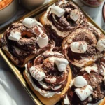 Hot Cocoa “Cinnamon” Rolls With Marshmallow Frosting