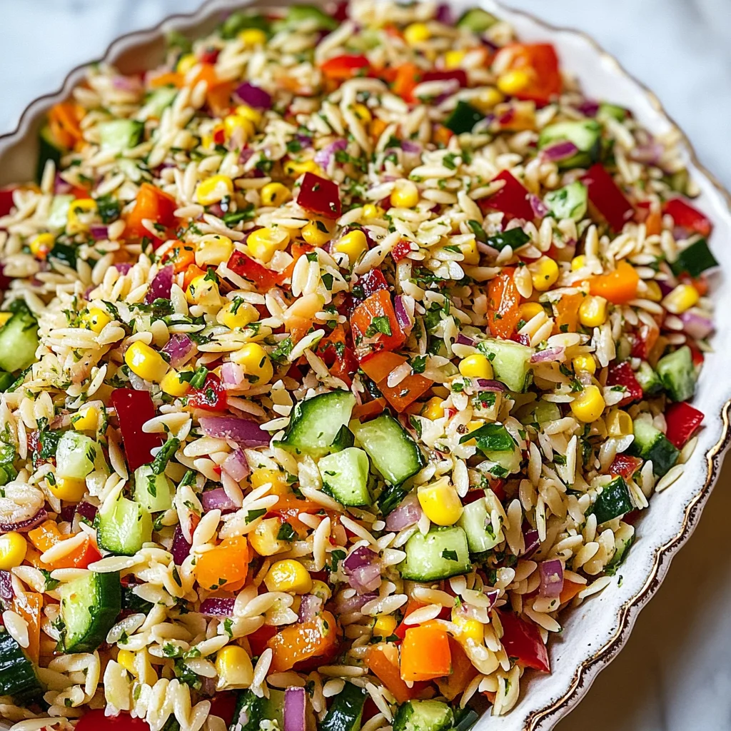 Rainbow Orzo Salad