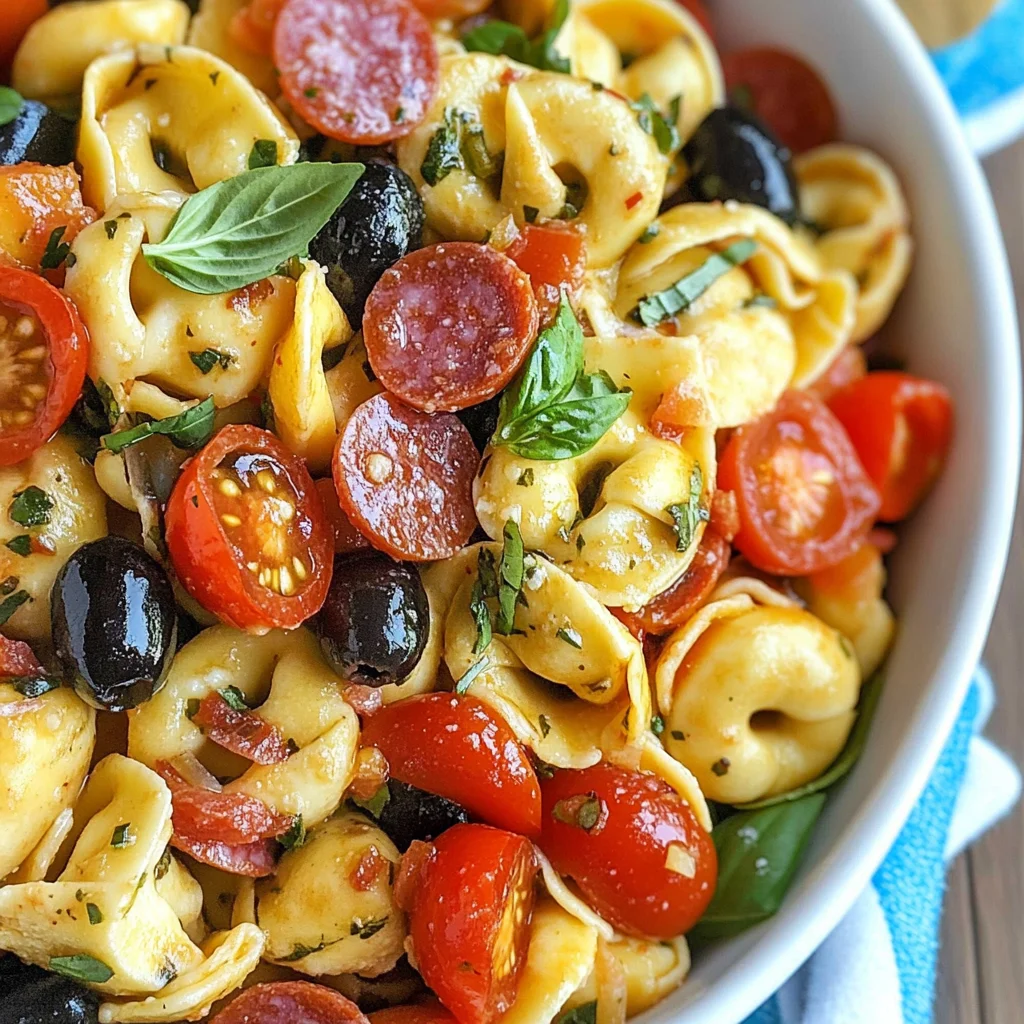 Roasted Red Pepper and Parmesan Tortellini Salad
