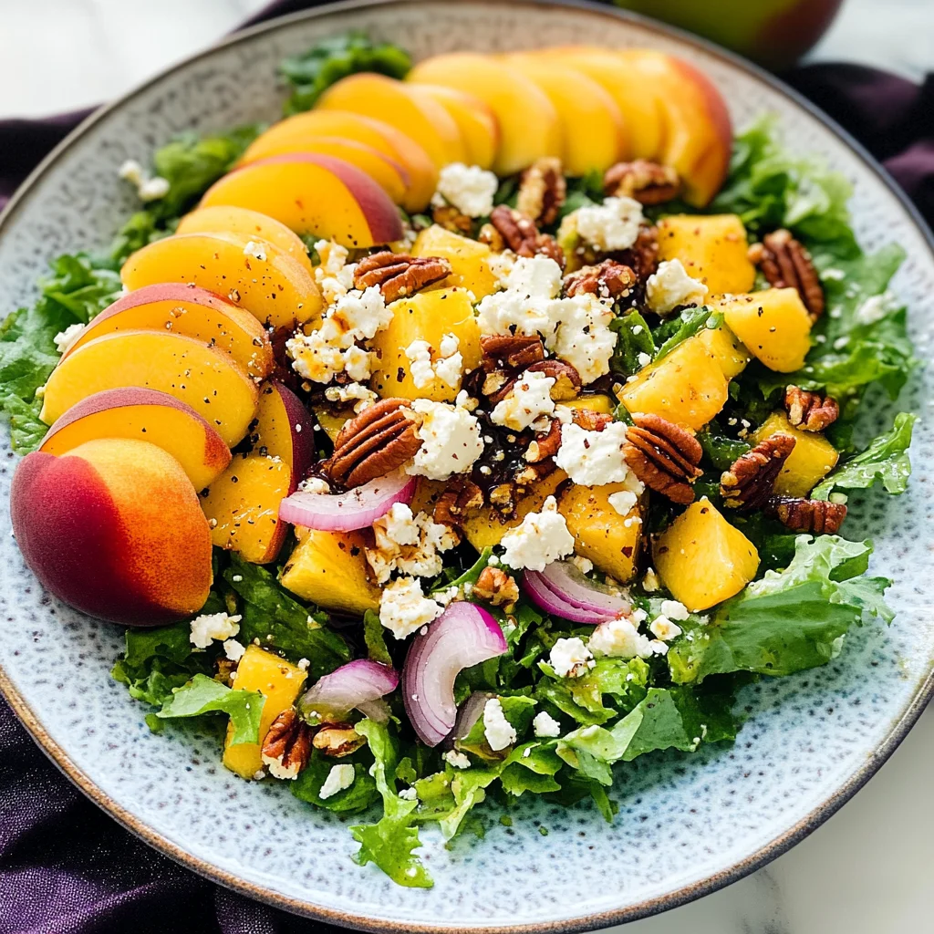 Simple Peach Feta Salad