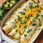 38g Protein Chicken Enchiladas with Dreamy White Sauce