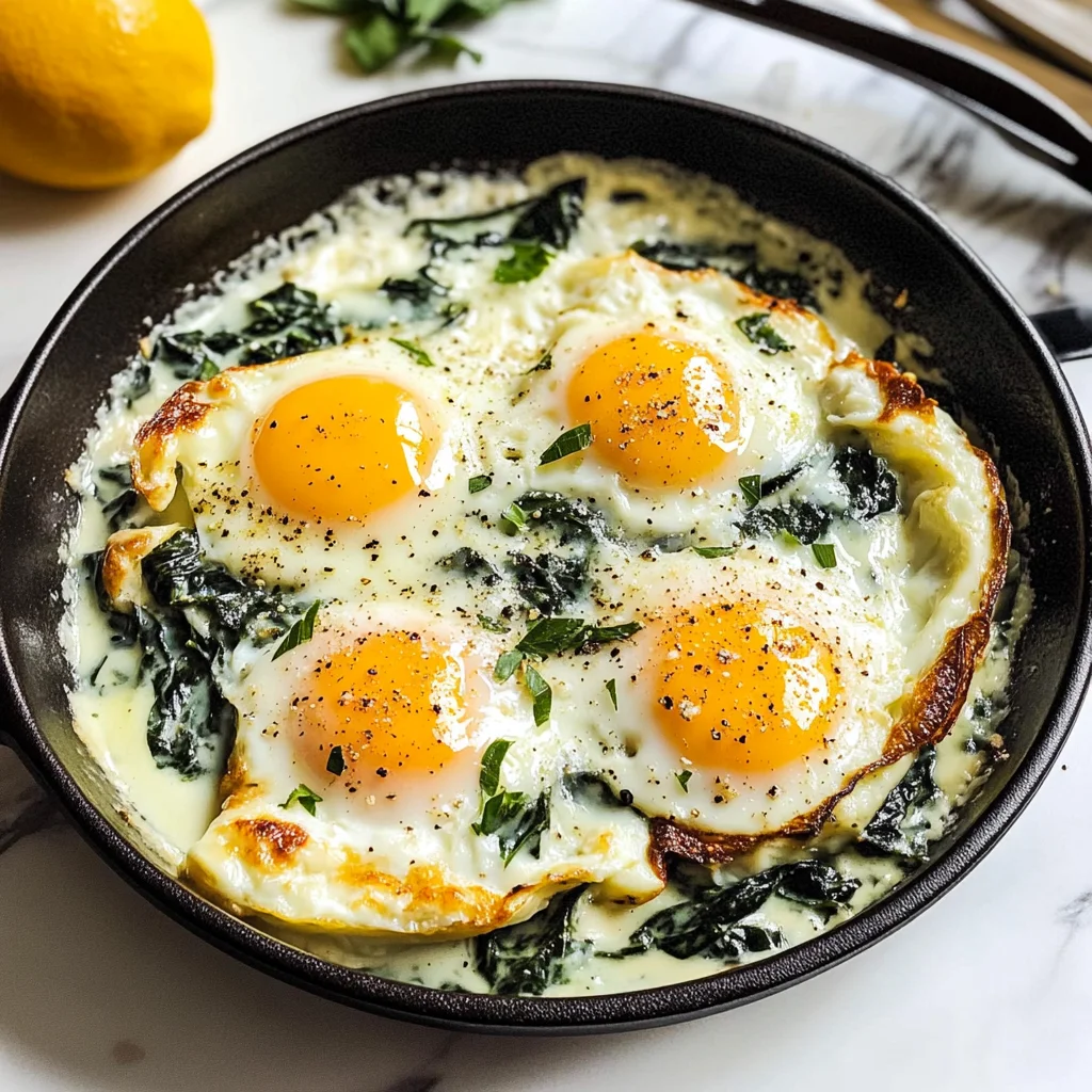 Baked Eggs Florentine