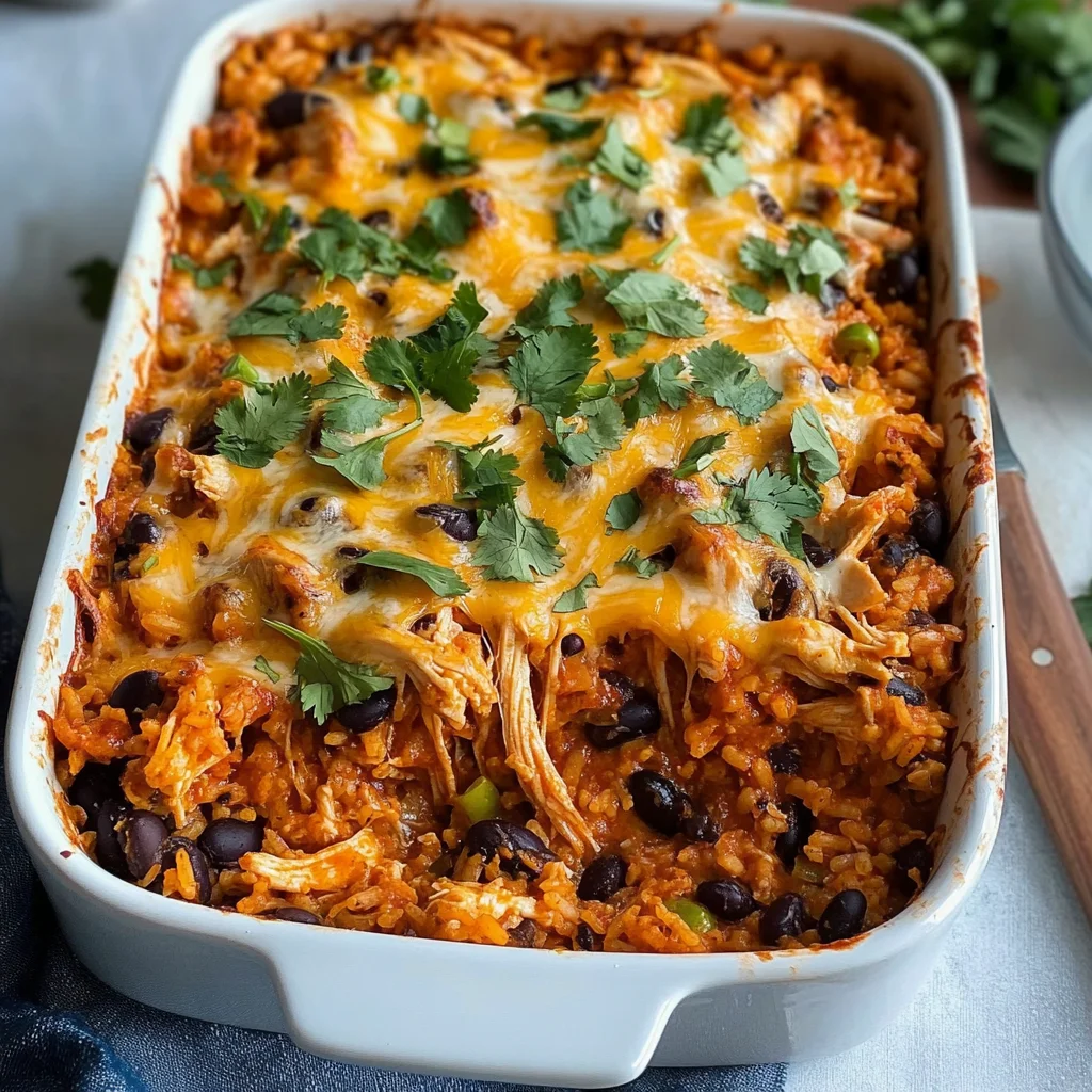Chicken Enchilada Rice Casserole