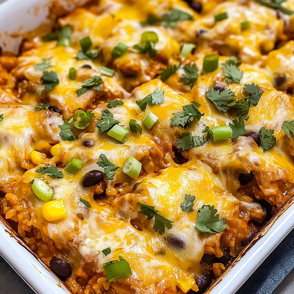 Chicken Enchilada Rice Casserole
