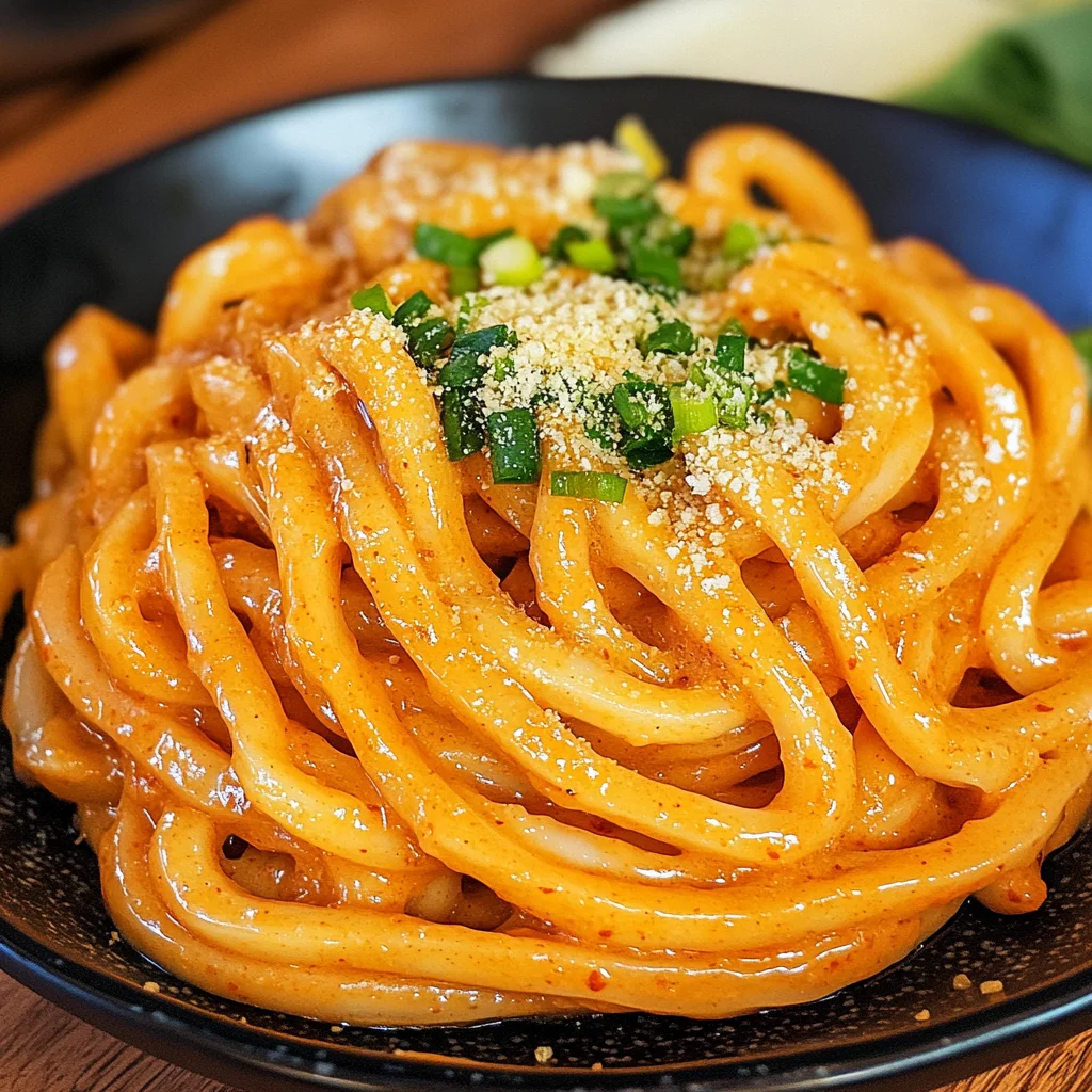 Creamy Gochujang Udon Noodles