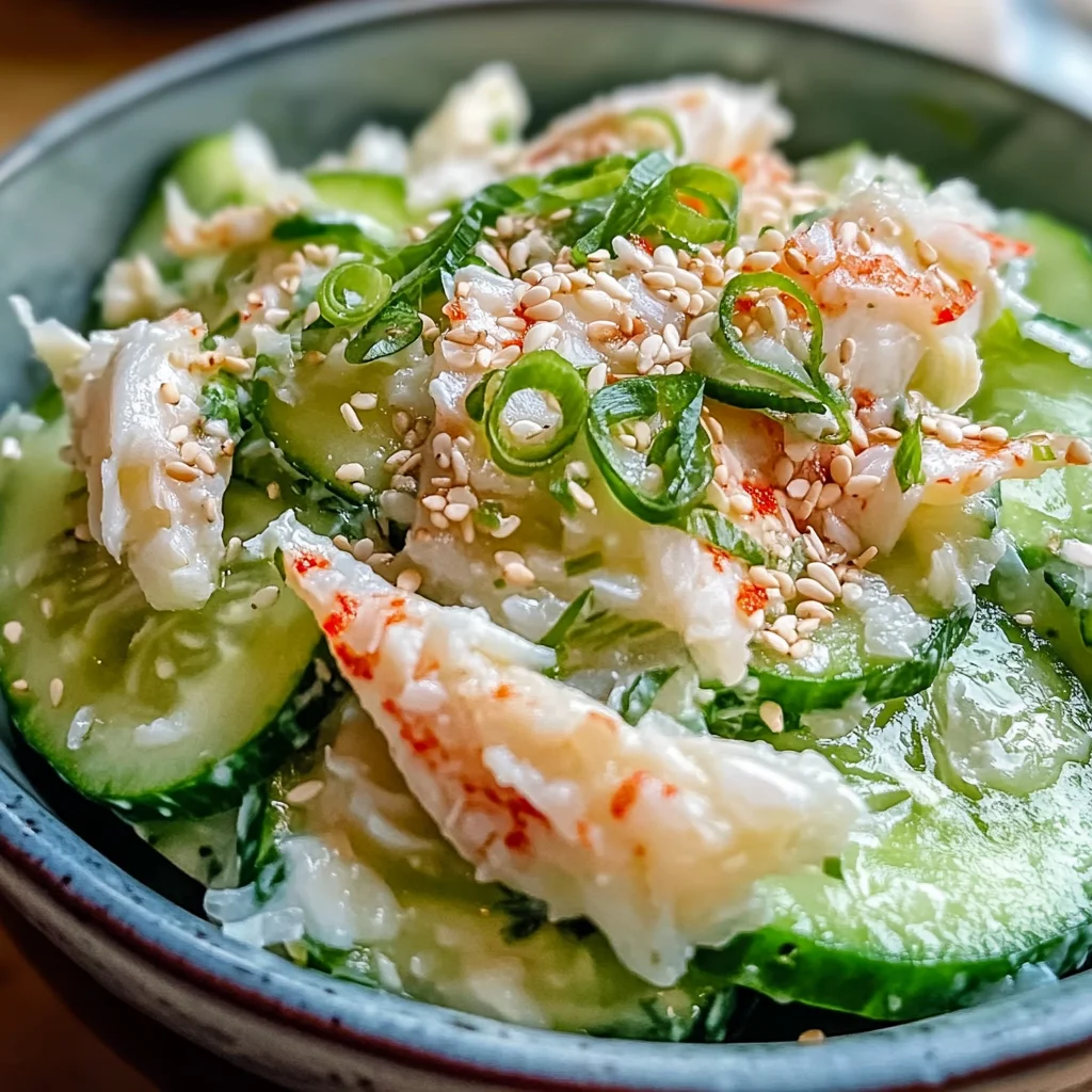 Cucumber Salad with Crab Meat Delight