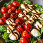 Fresh Caprese Salad with Spinach