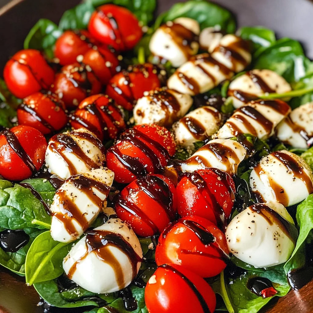 Fresh Caprese Salad with Spinach